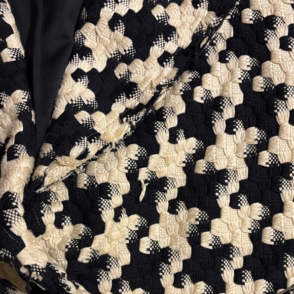 Alice + Olivia White and Black Pea Coat - Picture 4 of 7